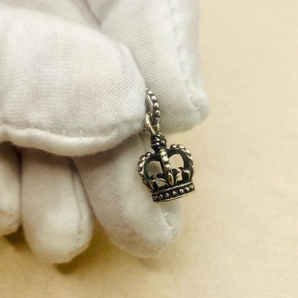 EUC Pandora 791376 Sterling Silver Nobel Splendor Crown Dangle Bead - Picture 5 of 9